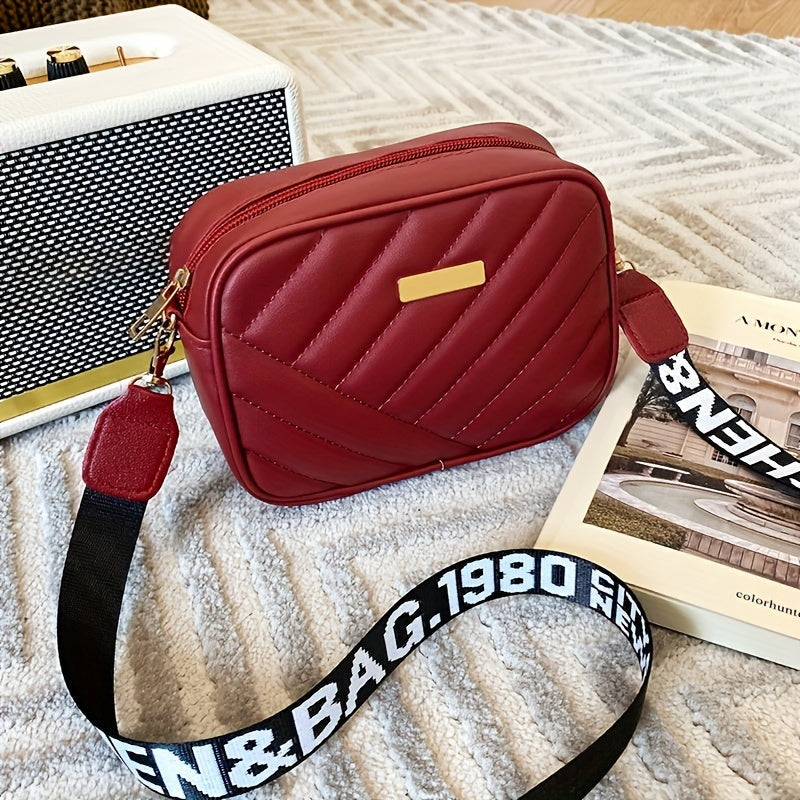 Moderne vierkante gevoerde schoudertas – CuboLuxe - Glamorix
