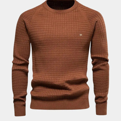 Gestructureerde heren trui met ronde hals – TAVIOR - Glamorix