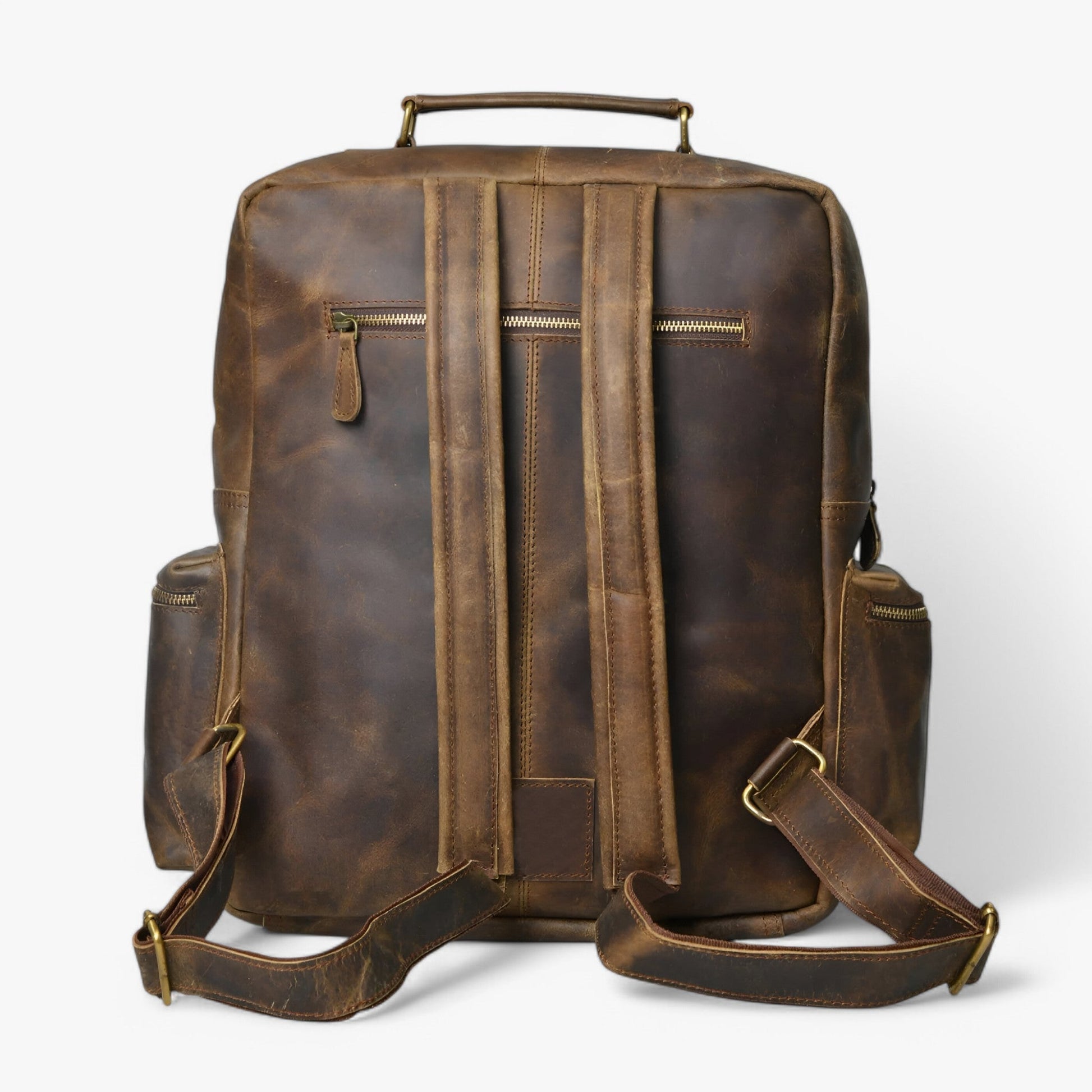 Stoere rugzak van buffelleer voor werk en avontuur – RawEdge Nomad - Glamorix