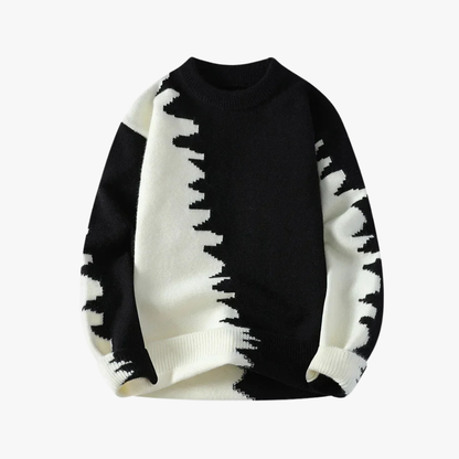 Gebreide Trui Met Abstract Patroon Voor Heren – ERICK - Glamorix