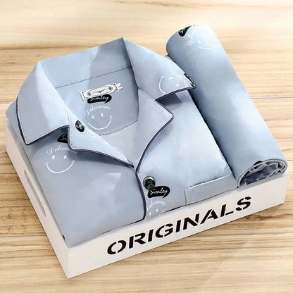 Marcos | Pyjama set met overhemd en knoopsluiting - Glamorix