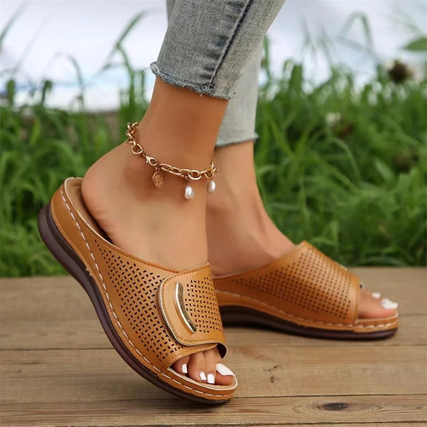 Lichtgewicht ademende sandalen voor dames – Liora BreezeFlex - Glamorix