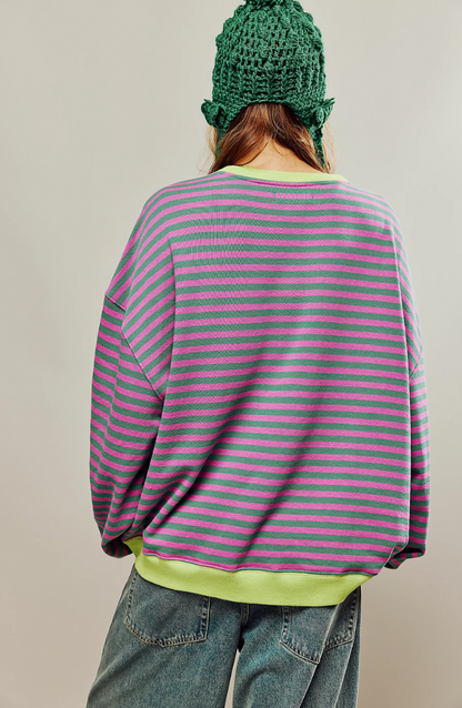 SOFIA - Gestreepte oversized trui voor dames