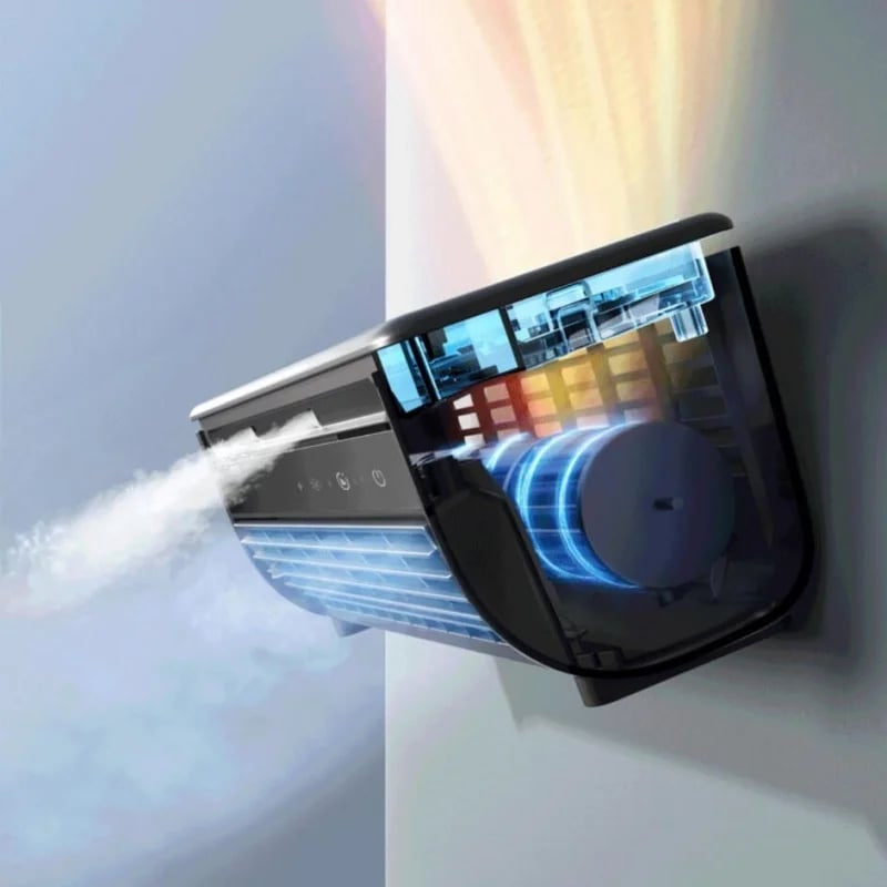 Mobiele airco zonder afvoerslang met draadloze werking – AEROFLOW - Glamorix