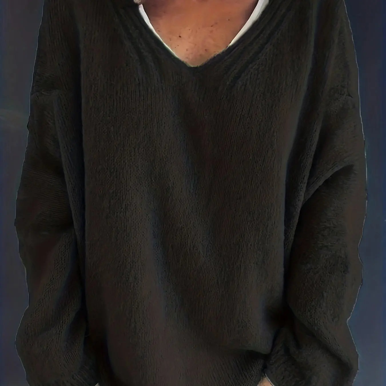 NOVA - Oversized trui met V-hals voor een elegante en comfortabele look