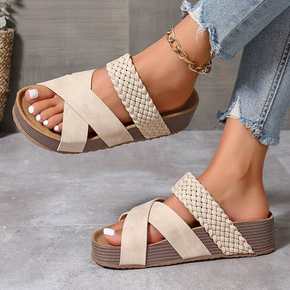 Moderne dames sandalen met dikke zool en comfortabel voetbed – SoleviaLift - Glamorix