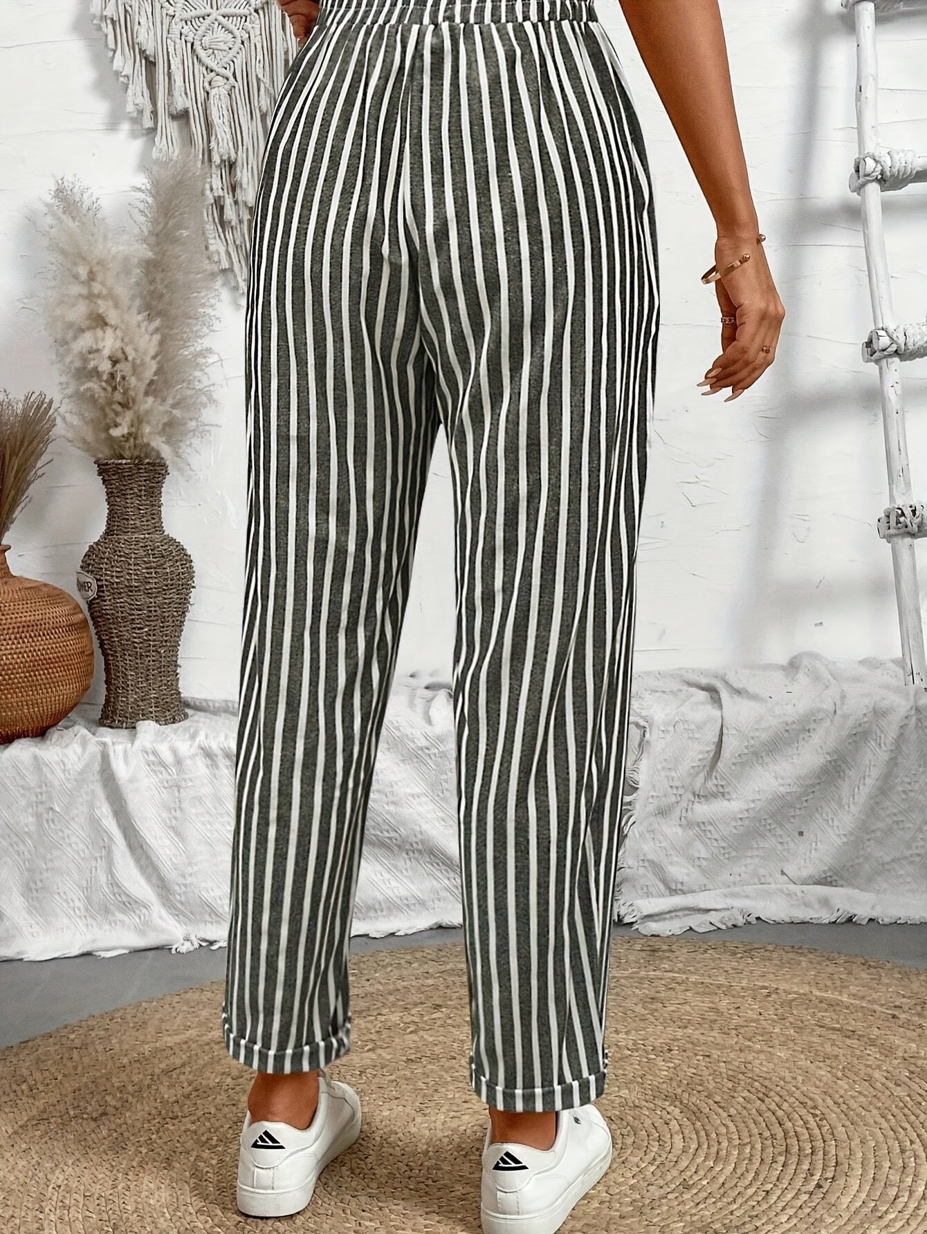 Stijlvolle Gestreepte Culotte Broek voor Dames – LINA