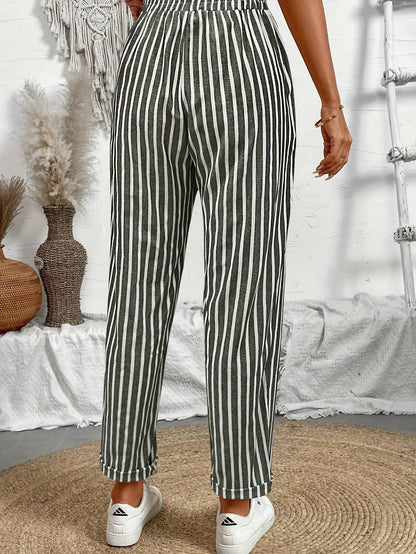 Stijlvolle Gestreepte Culotte Broek voor Dames – LINA