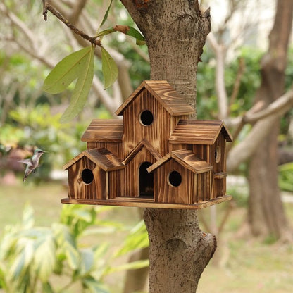 NatuurNest – Handgemaakt Vogelhuis met 6 Ingangsgaten