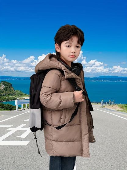 ALEX - Halflange winterjas met rits voor jongens en meisjes