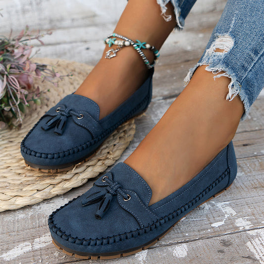 Stijlvolle dames loafers met strikdetail en flexibele zool – MAIA FLEX - Glamorix