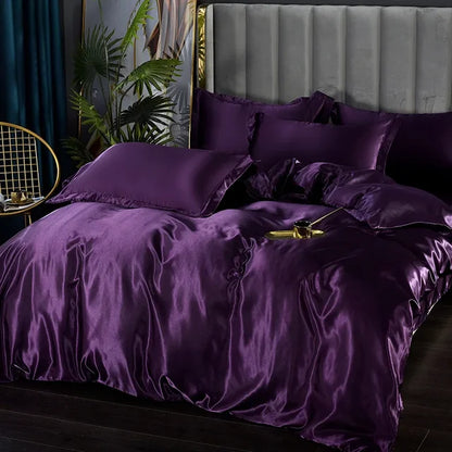 Luxe 4-Delige Zijde Satijnen Beddengoed Set – SilkLuxe