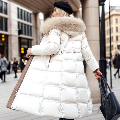 VALENTINA - Luxe pufferjas met bontkraag voor dames
