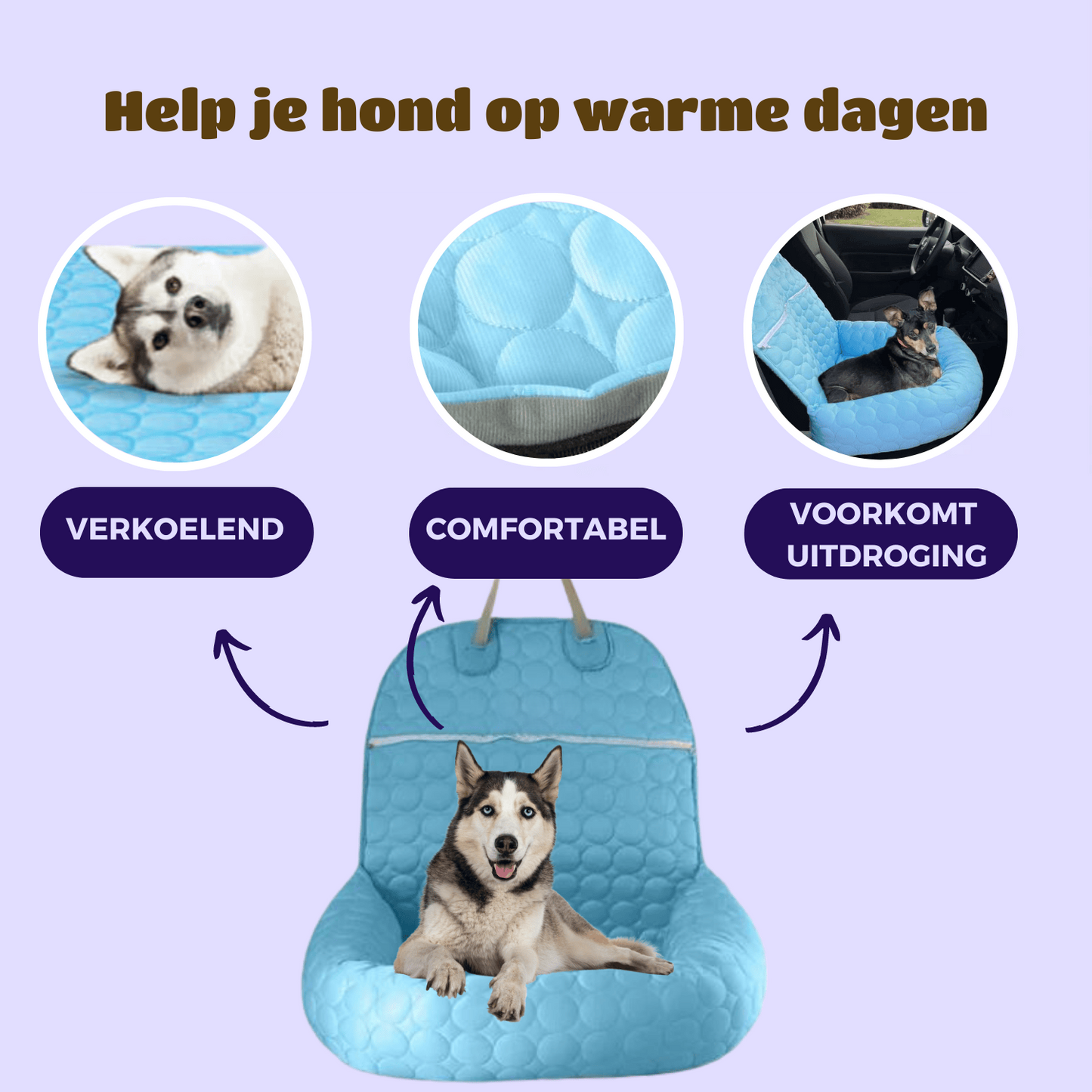 CoolRide – Verkoelend Autostoeltje voor Huisdieren