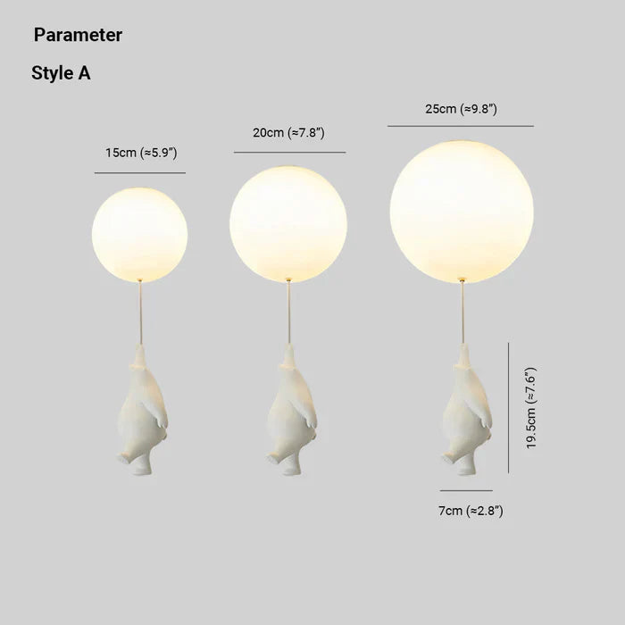 BearBright – Kinder Plafondlamp met Beer en Ballon