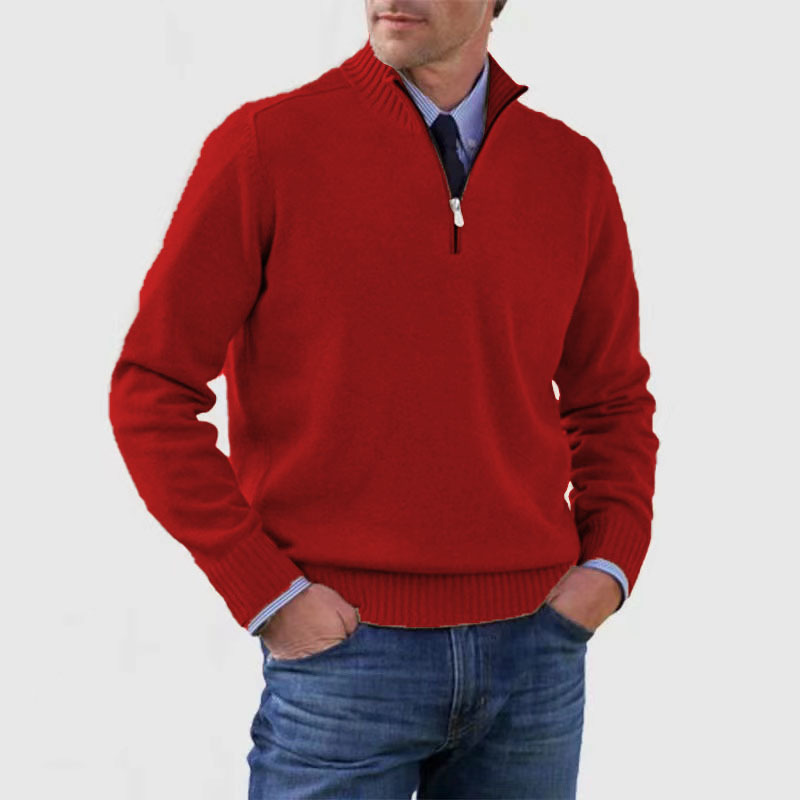 RYAN - Nonchalante herensweater met halve rits