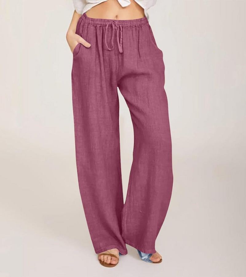 Luchtige damesbroek met hoge taille en rechte pijpen – LIVANA AIRFLOW - Glamorix