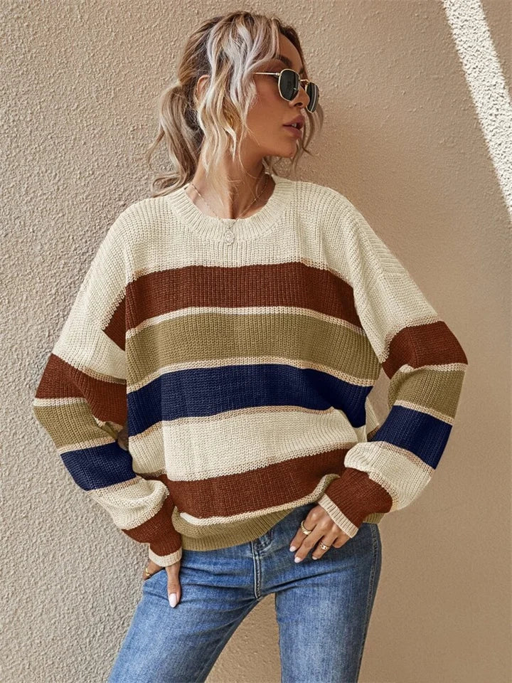 STYLESEASON - Stijlvolle Ronde Hals Pullover voor Elk Seizoen