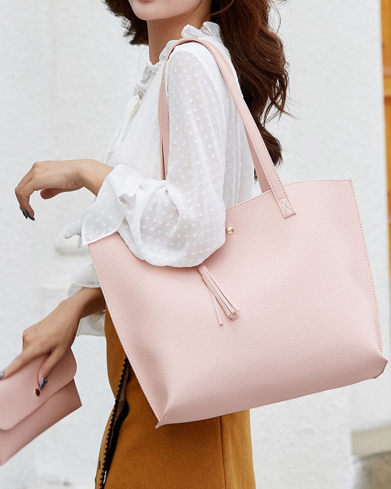 Ruime schoudertas met kwastjes voor dames – Melora GrandeTote - Glamorix