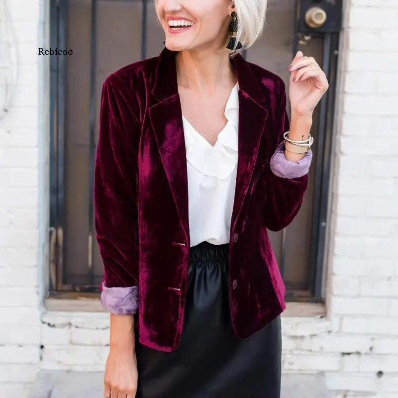 ARLET - Blazer de terciopelo para mujer, perfecto para ocasiones festivas - Glamorix