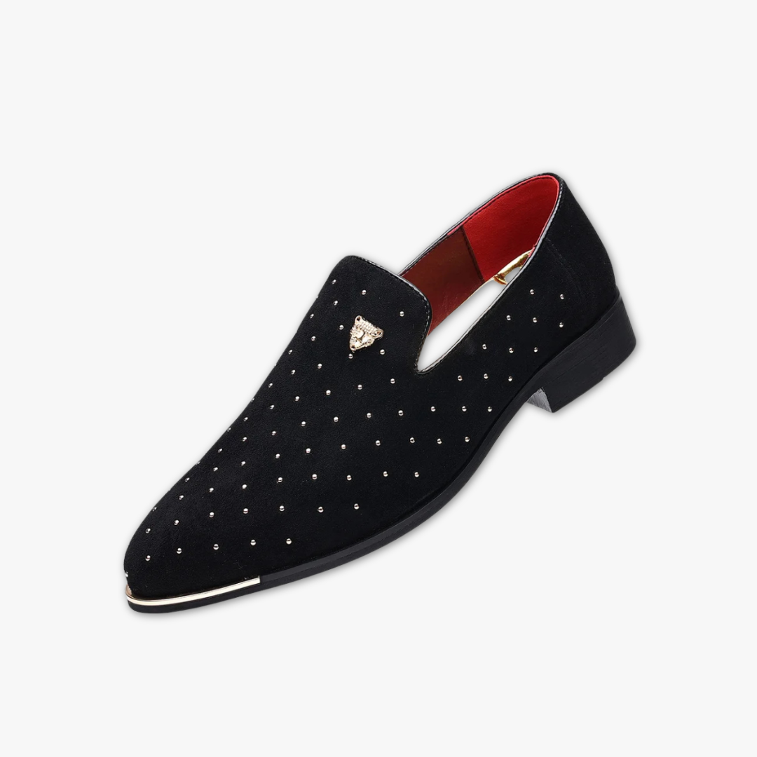 Luxe heren loafers met studs en verfijnde afwerking – DORVEN - Glamorix