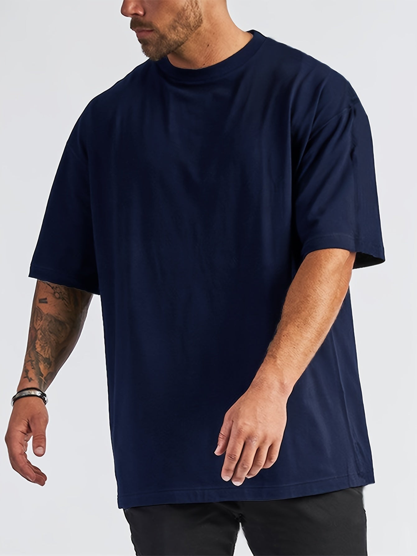 Oversized heren T-shirt met verlaagde schoudernaden – KAYN RELAXTEE - Glamorix