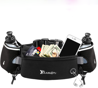 RUNBELT – Hardloopriem met fleshouders en opbergvakken voor ultiem comfort tijdens het sporten