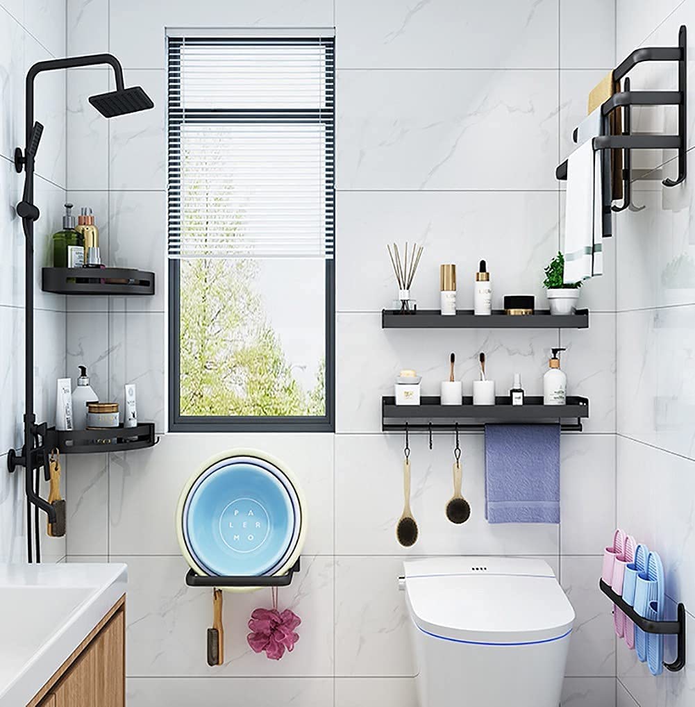Ruimtebesparend wandrek voor de badkamer – AEROFIX SHELF - Glamorix