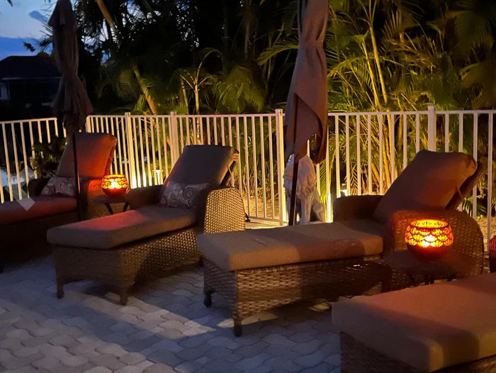 Sfeervolle Bloemenpatroon Kaarslamp – FloraGlow