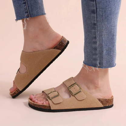 Orthopedische dames sandalen met open teen en dubbele gesp – SorellaForm - Glamorix
