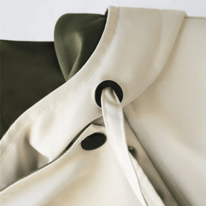 CLARA – Dames regenjas met hoge ritssluiting en minimalistisch design - Glamorix