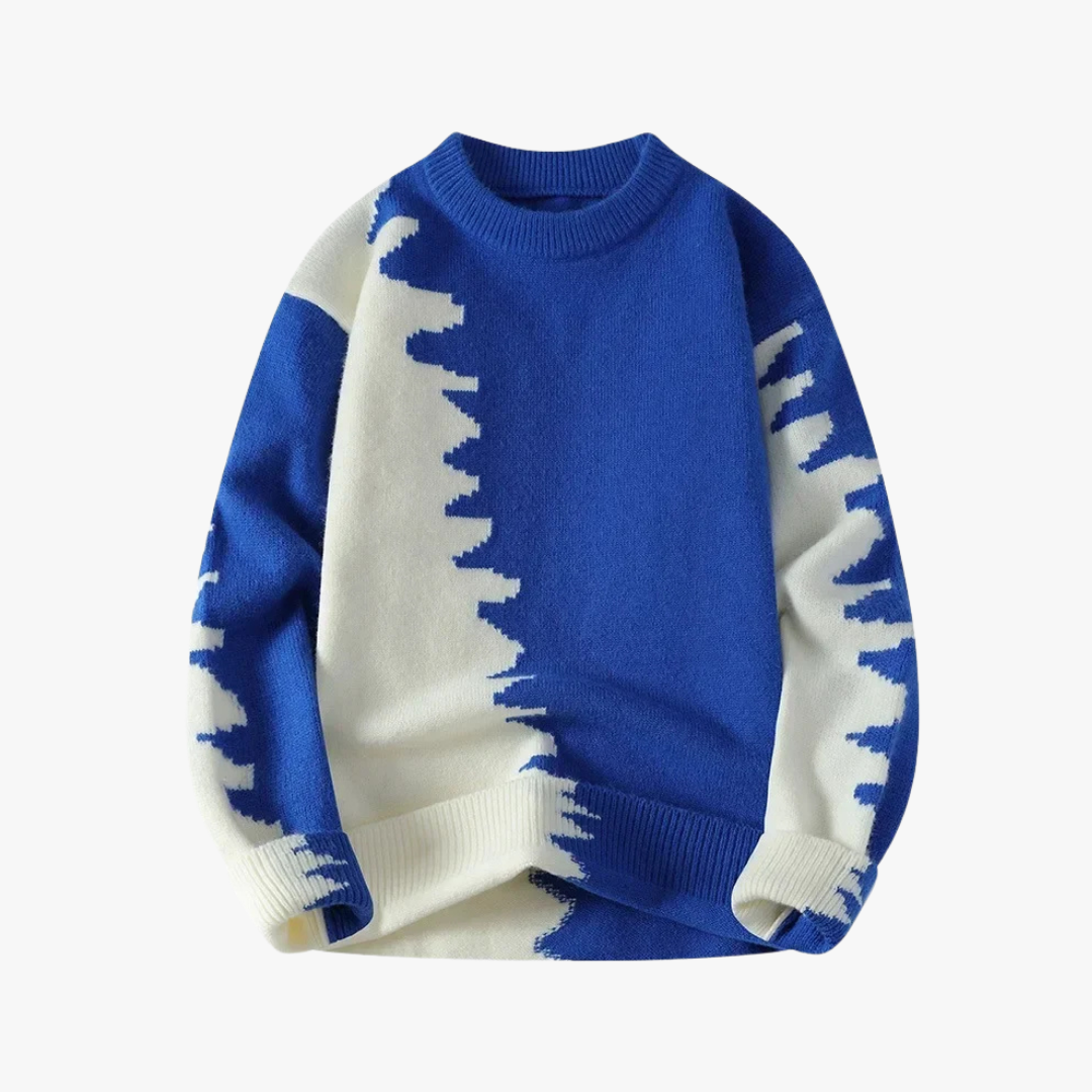 Gebreide Trui Met Abstract Patroon Voor Heren – ERICK - Glamorix