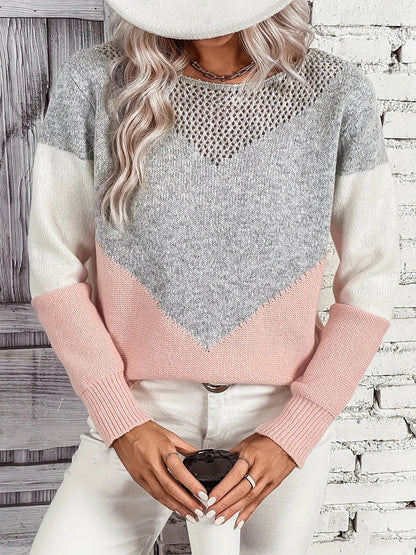 COLORFLOW - Stijlvolle Pullover met Creatief Kleurpatroon voor Dagelijks Gebruik