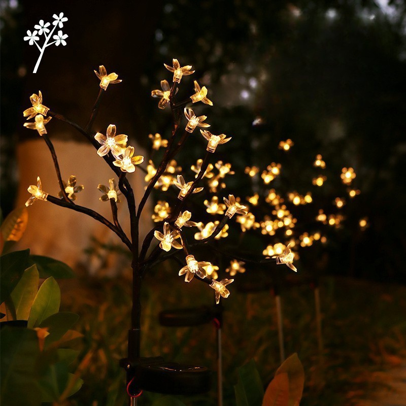 Solar tuinlampen 6-pack met 15 warme LED-lichtjes – SOLAR BLOOM - Glamorix