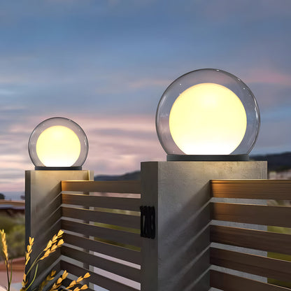 Moderne solar tuinlamp met dubbele maanlichtlaag – LUNARIA SOLAR PILLAR - Glamorix