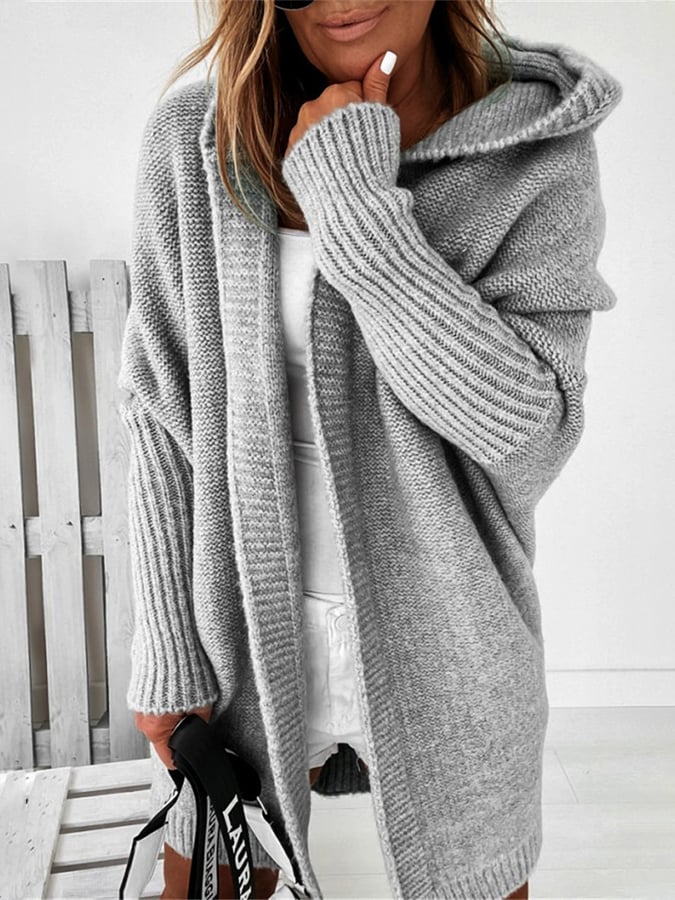 ELORA – Knus open vest met capuchon voor ultiem comfort