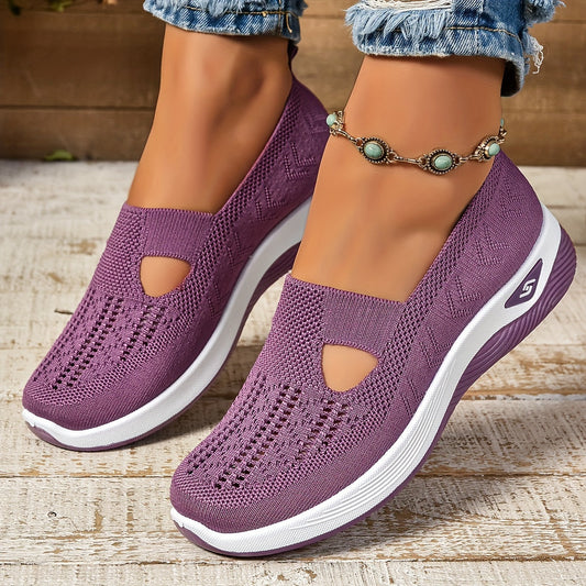 Serilda - Luchtige slip-on sneakers met sleehak voor dames - Glamorix