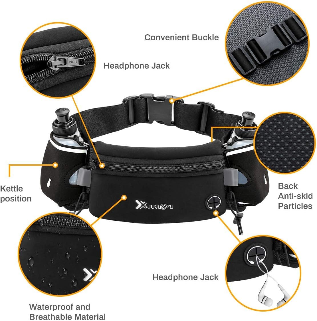 RUNBELT – Hardloopriem met fleshouders en opbergvakken voor ultiem comfort tijdens het sporten