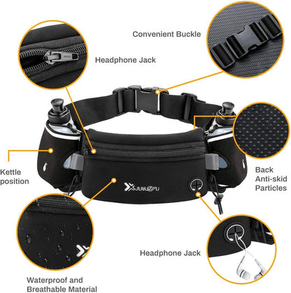 RUNBELT – Hardloopriem met fleshouders en opbergvakken voor ultiem comfort tijdens het sporten