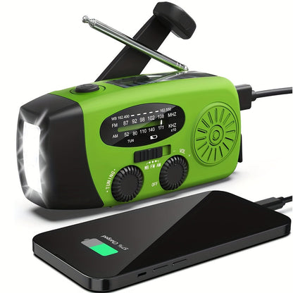 Compacte noodradio met 2000mAh powerbank en zonne-opladen – SOLISURVIVE MINI - Glamorix