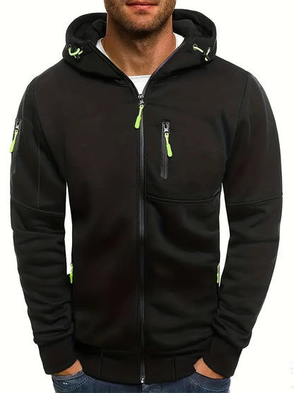 IVAN - Sudadera con cremallera y capucha ajustable para hombre - Glamorix