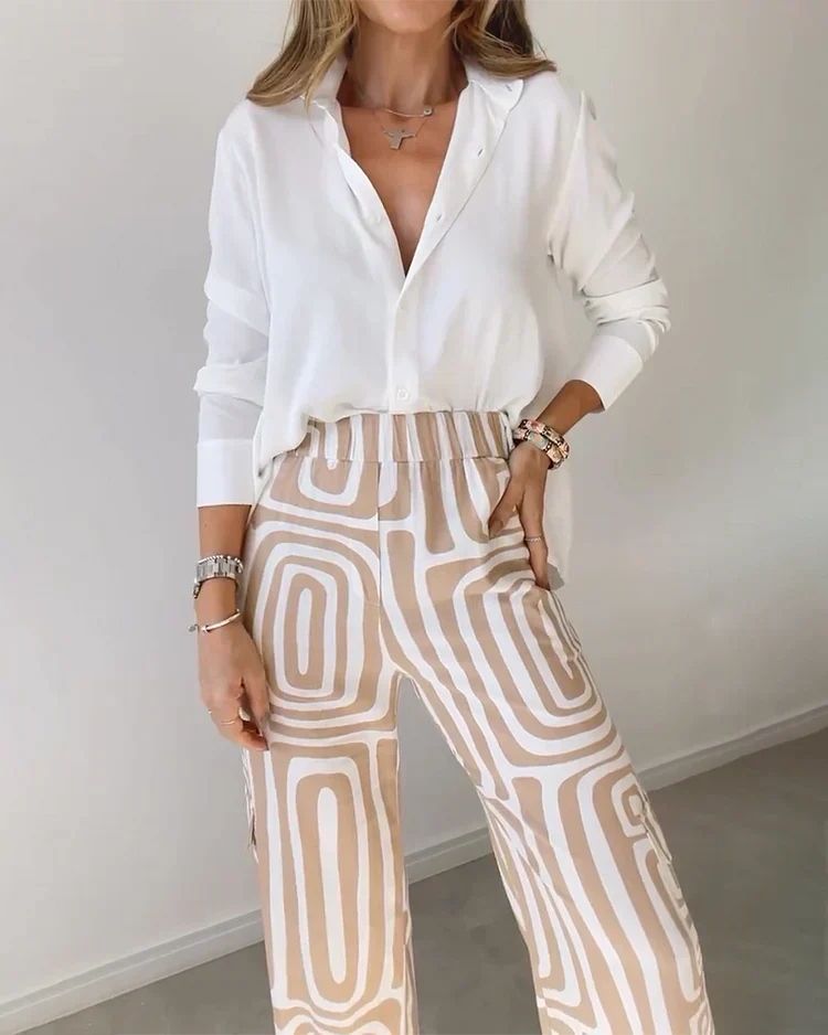 MAIA – Classy tweedelige dames set met high waist pasvorm
