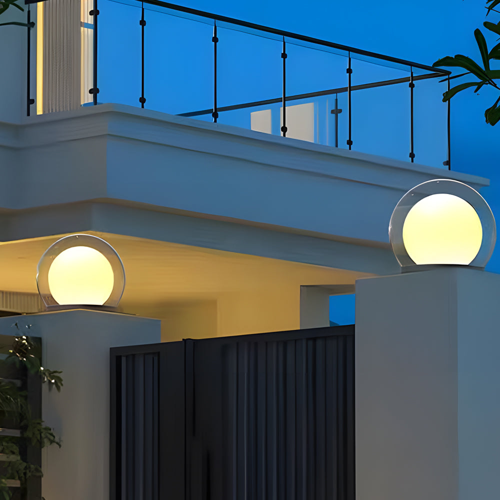 Moderne solar tuinlamp met dubbele maanlichtlaag – LUNARIA SOLAR PILLAR - Glamorix