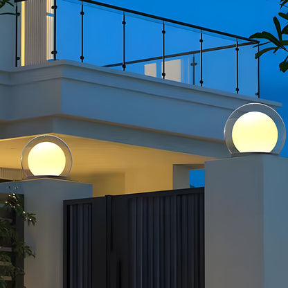Moderne solar tuinlamp met dubbele maanlichtlaag – LUNARIA SOLAR PILLAR - Glamorix