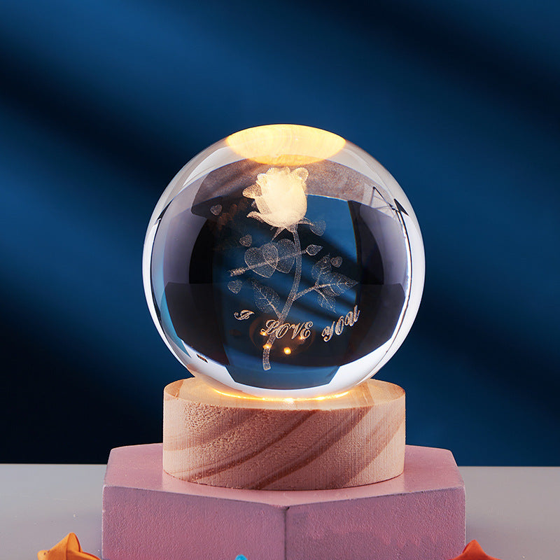 Sfeervolle 3D nachtlamp met elegant design en kleurverlichting – LUNOVA DreamGlow - Glamorix