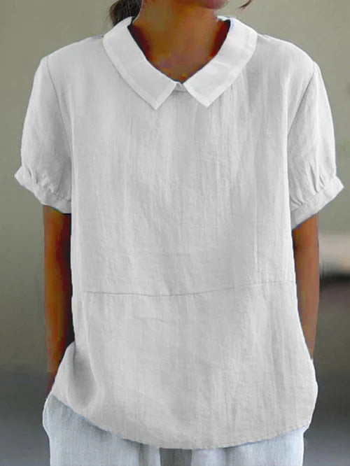 TAVINA – Relaxed fit colblouse met moeiteloze elegantie en zacht comfort