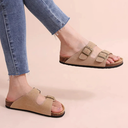 Orthopedische dames sandalen met open teen en dubbele gesp – SorellaForm - Glamorix