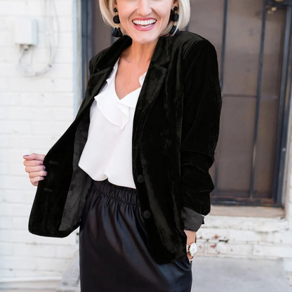 ARLET - Blazer de terciopelo para mujer, perfecto para ocasiones festivas - Glamorix