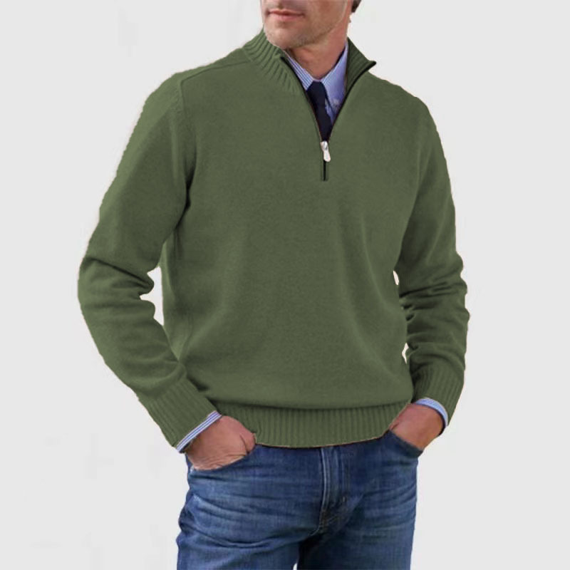 RYAN - Nonchalante herensweater met halve rits