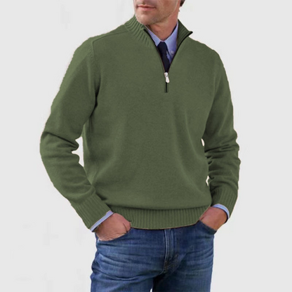 RYAN - Nonchalante herensweater met halve rits